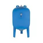 Гидроаккумулятор вертикальный Unipump 150 л с манометром (стальной фланец, проходная мембрана)_1