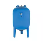 Гидроаккумулятор вертикальный Unipump 200 л с манометром (стальной фланец, проходная мембрана)_1