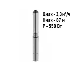 Погружной скважинный насос Unipump БЦП 3,5-0,5-65 (каб. 1м)_1