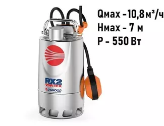 Погружной дренажный насос Pedrollo RX 2/20-VORTEX​_1
