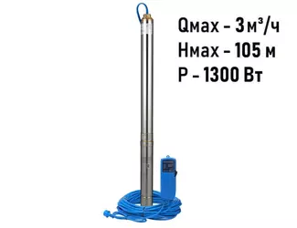 Погружной скважинный насос Aquario ASP1.5C-85-75(P) (плавный пуск, каб. 60м)_1