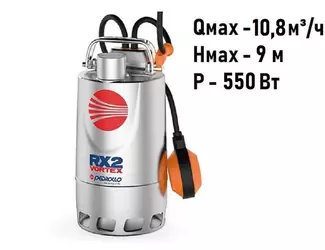 Погружной дренажный насос Pedrollo RX 3/20-VORTEX_1