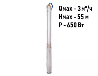 Погружной скважинный насос Aquario ASP1.5C-40-75 (кабель 30м)_1