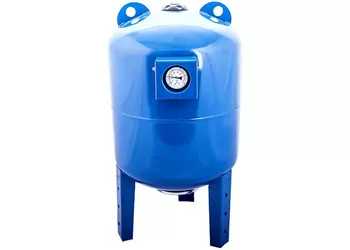 Гидроаккумулятор вертикальный Aquario 100 л с манометром (стальной фланец)_1