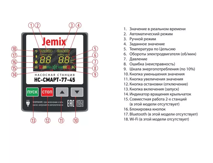 Насосная станция с частотной регулировкой Jemix НС-СМАРТ-77-45_6