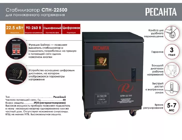 Стабилизатор напряжения Ресанта СПН-22500_2