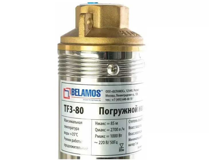 Погружной скважинный насос Belamos TF3-80 (кабель 50м)_4