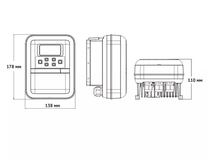 Частотный преобразователь Unipump FCP-2.2M (вход-1ф, выход 1ф/3ф)_7