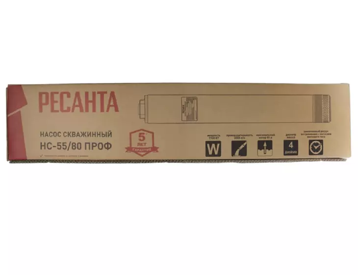 Погружной скважинный насос Ресанта НС-55/80 ПРОФ (кабель 30м)_3