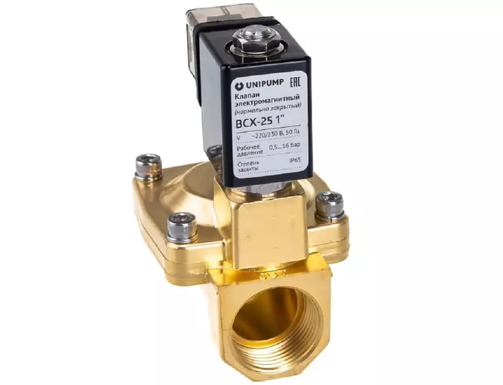 Электромагнитный клапан Unipump BCX-25 1" 220В нормально закрытый_2