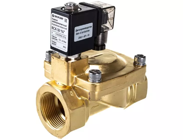 Электромагнитный клапан Unipump BCX-32 1,25" 220В нормально закрытый_4