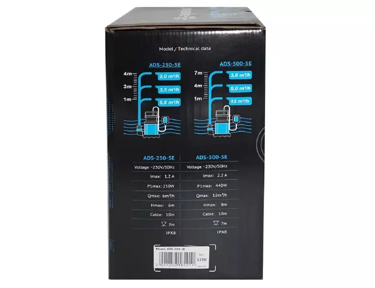 Погружной дренажный насос Aquario ADS-250-5E_9