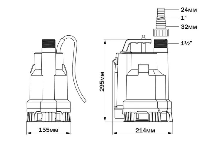Погружной дренажный насос Aquario ADS-400-35E/Compact_8
