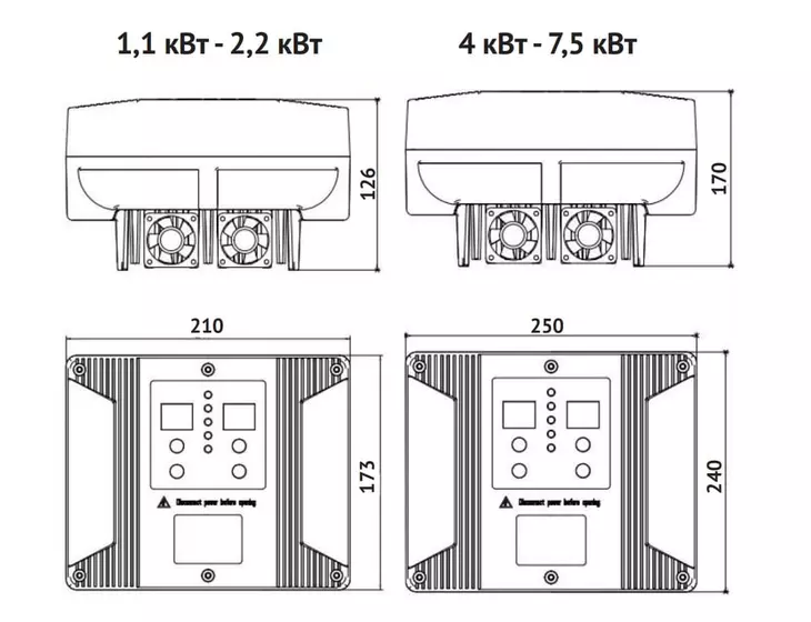 Частотный преобразователь Unipump FCP-4.0MT (трехфазный вход/выход)_6