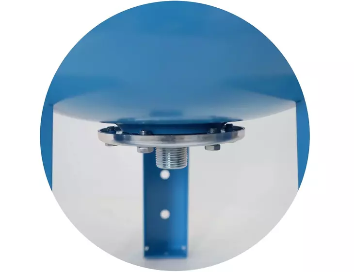 Гидроаккумулятор вертикальный Unipump 200 л с манометром (стальной фланец, проходная мембрана)_4