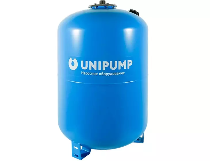 Гидроаккумулятор вертикальный Unipump ГВ 80НВ верхнее подключение (фланец нерж.сталь)_1