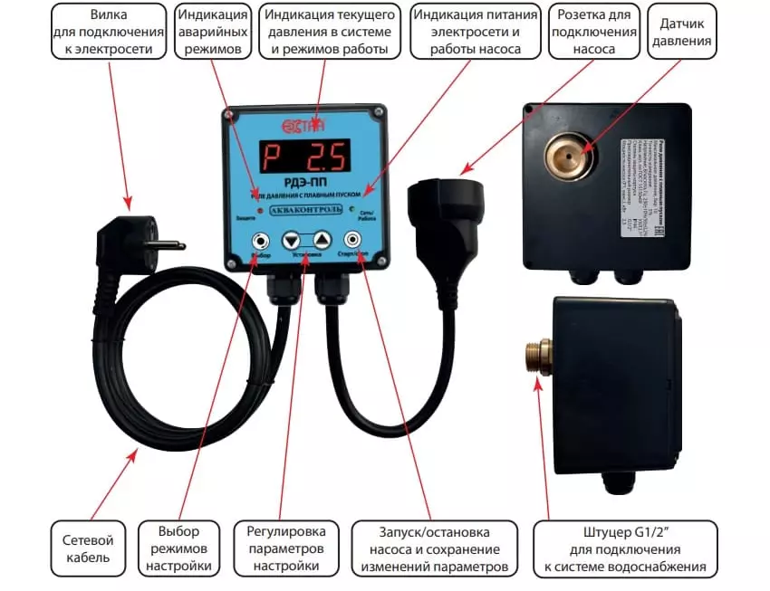 Реле давления с плавным пуском. РДЭ-10-ПП-2,5. Реле давления воды РДЭ. РДЭ-К-10-2.2 реле давления воды электронное как устанавливается. Реле давления РДЭ Акваконтроль инструкция.